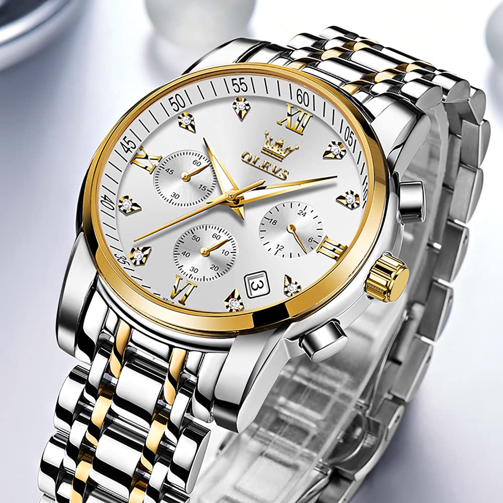 Foto 5 pulgar | Reloj De Pulsera Olevs Chronograph Multifunción Para Hombre A Prueba De Agua - Venta Internacional.