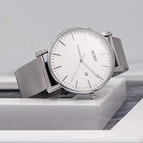 Foto 5 pulgar | Reloj Burei Ultrafino Analógico De Cuarzo De Acero Inoxidable Para Hombre - Venta Internacional.