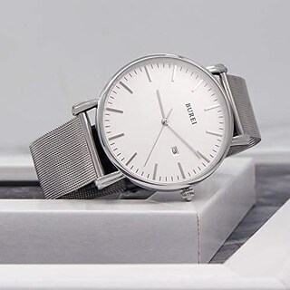 Foto 4 | Reloj Burei Ultrafino Analógico De Cuarzo De Acero Inoxidable Para Hombre - Venta Internacional.