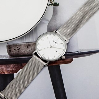 Foto 7 | Reloj Burei Ultrafino Analógico De Cuarzo De Acero Inoxidable Para Hombre - Venta Internacional.