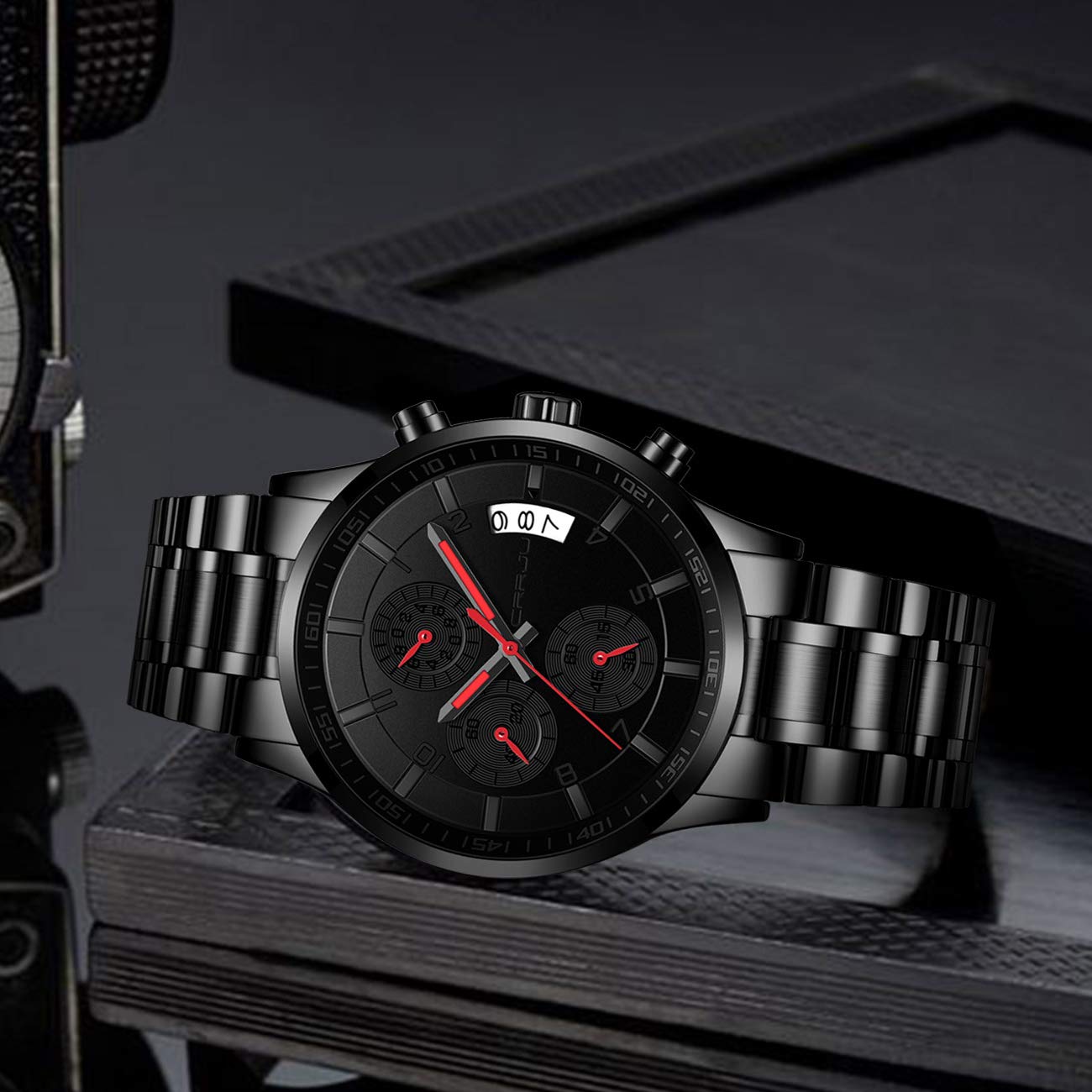 Foto 4 | Reloj Crrju Fashion Business Auto Date Quartz Para Hombre - Venta Internacional.