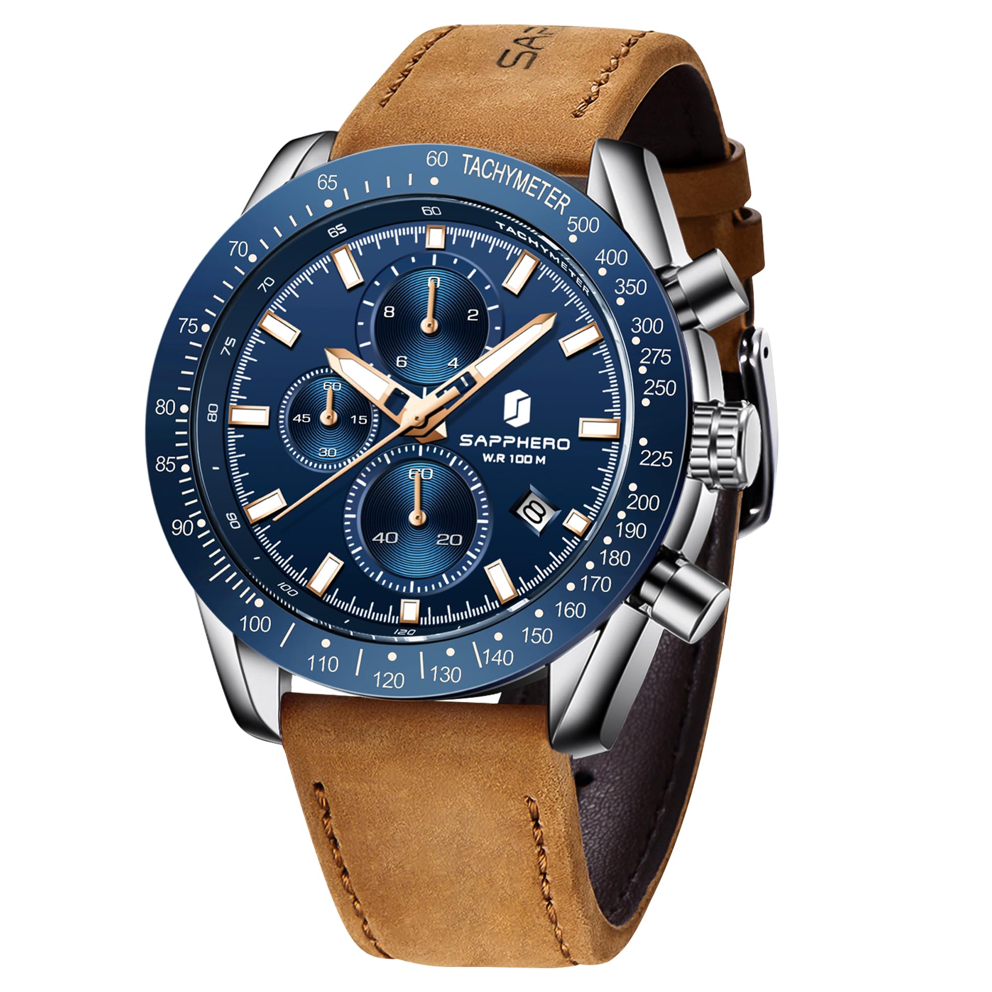 Reloj By Benyar Montre Homme Chronograph 100 M Resistente Al Agua - Venta Internacional.