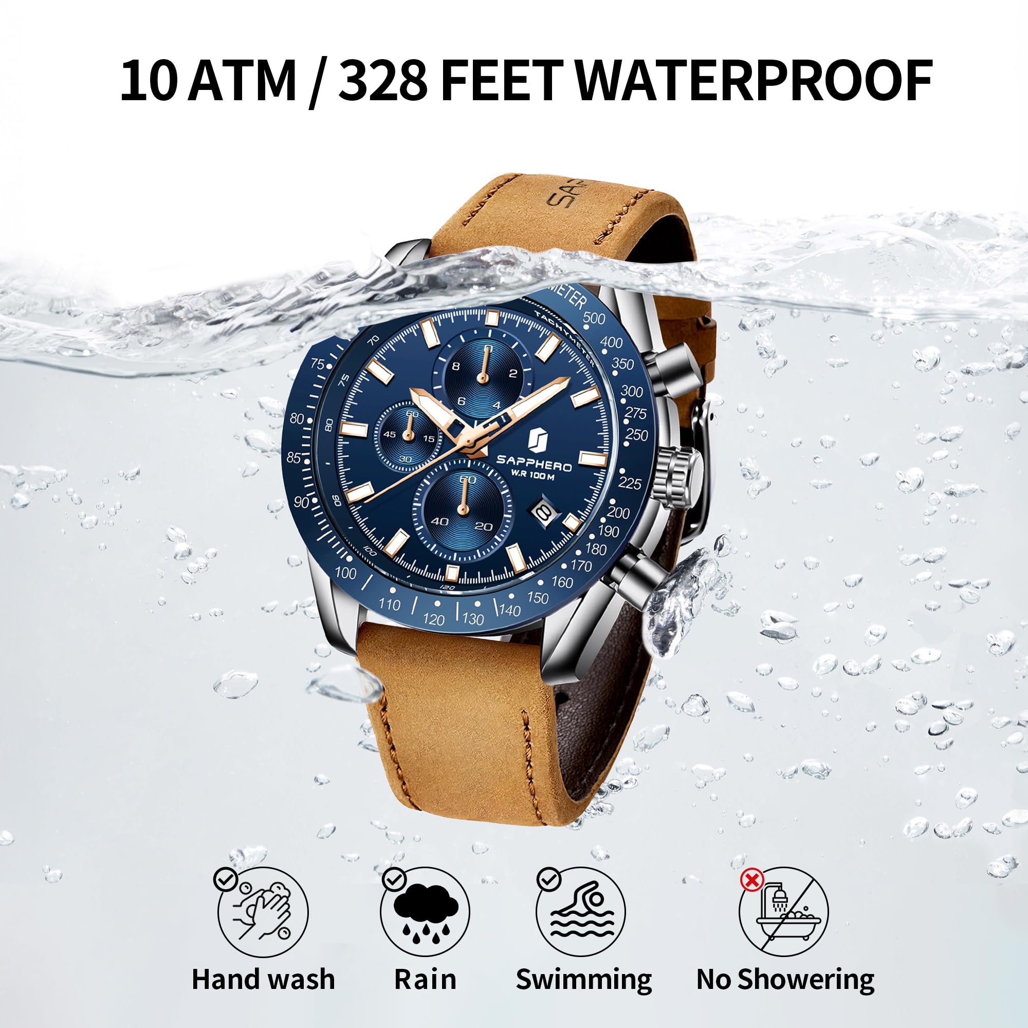 Foto 5 pulgar | Reloj By Benyar Montre Homme Chronograph 100 M Resistente Al Agua - Venta Internacional.