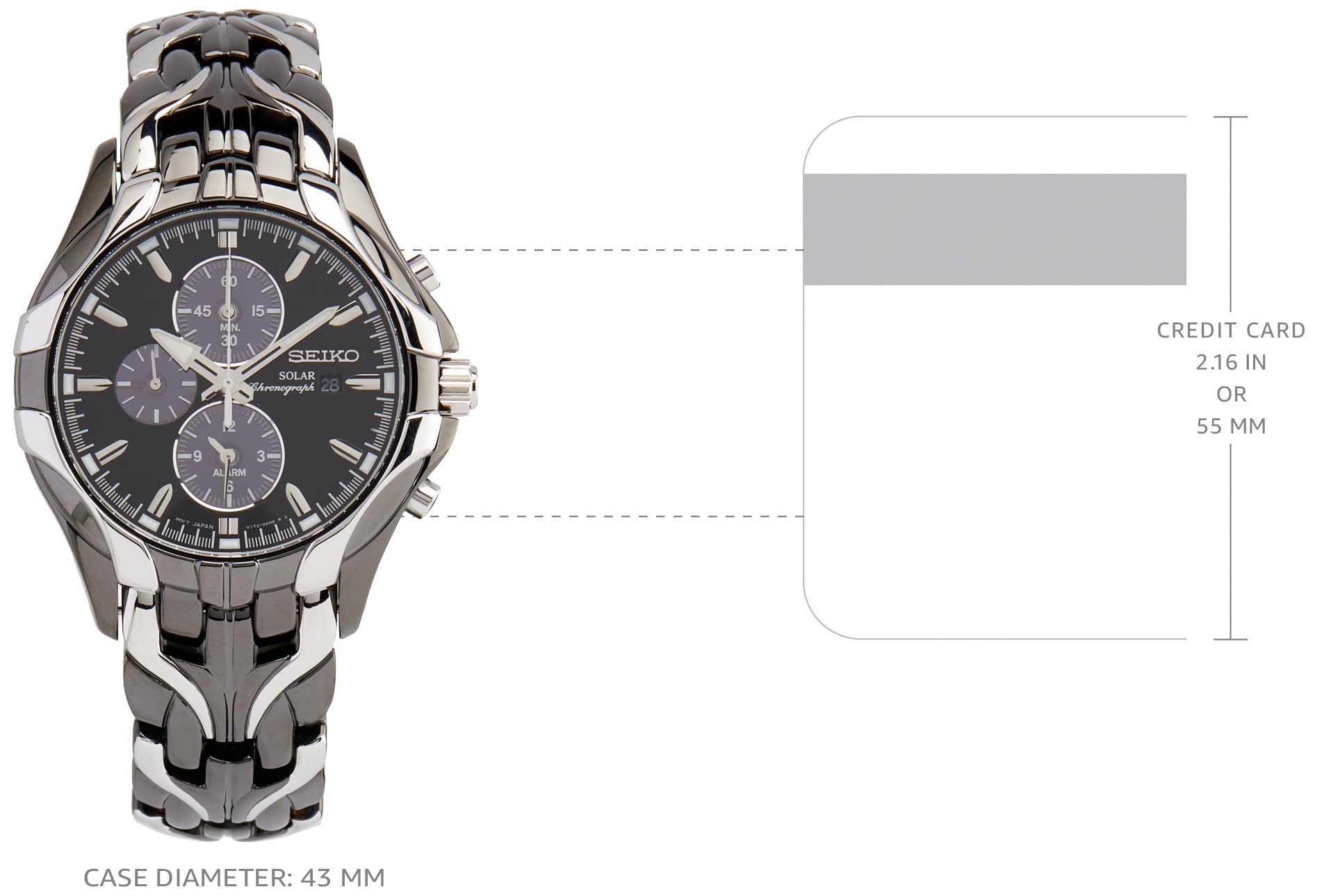 Foto 4 pulgar | Reloj Seiko Ssc139 Para Hombre Analógico Solar De Acero Inoxidable De 43 Mm - Venta Internacional.