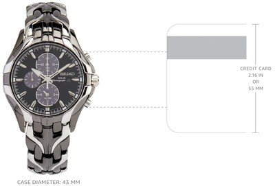 Foto 3 | Reloj Seiko Ssc139 Para Hombre Analógico Solar De Acero Inoxidable De 43 Mm - Venta Internacional.