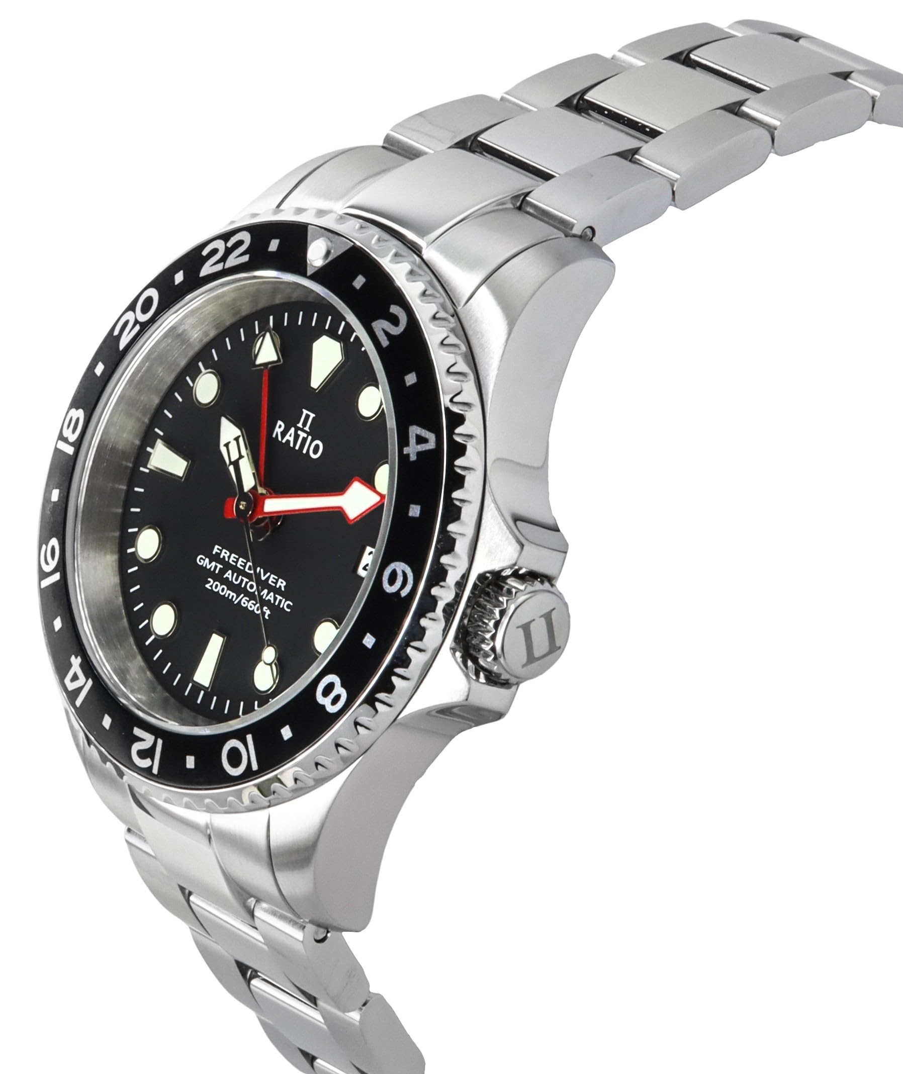 Foto 3 pulgar | Reloj De Buceo Ratio Freediver Gmt Sapphire 200 M Water Resist - Venta Internacional.