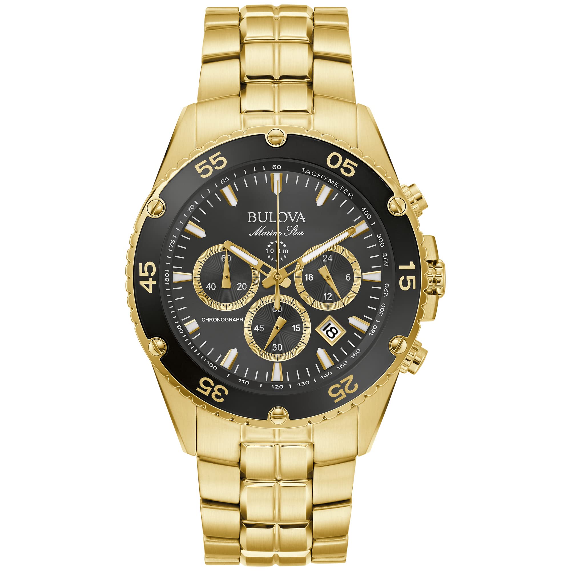 Reloj Bulova Marine Star Gold Chronograph 98b406 Para Hombre - Venta Internacional.