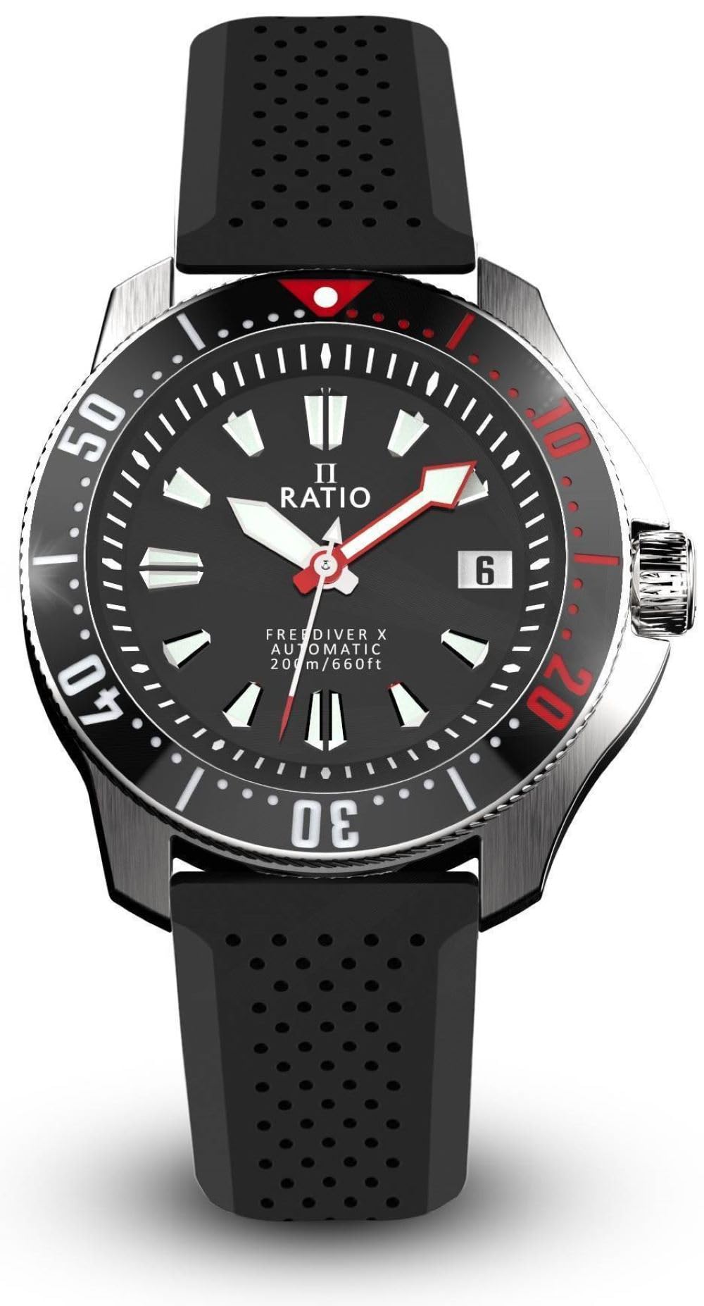 Reloj De Buceo Ratio Freediver X Con Cristal De Zafiro, Resistente Al Agua, 200 M - Venta Internacional.
