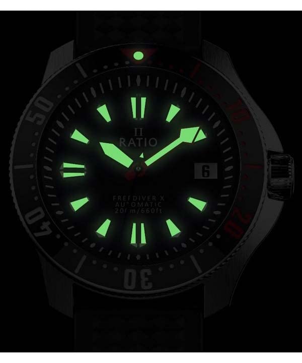Foto 6 pulgar | Reloj De Buceo Ratio Freediver X Con Cristal De Zafiro, Resistente Al Agua, 200 M - Venta Internacional.