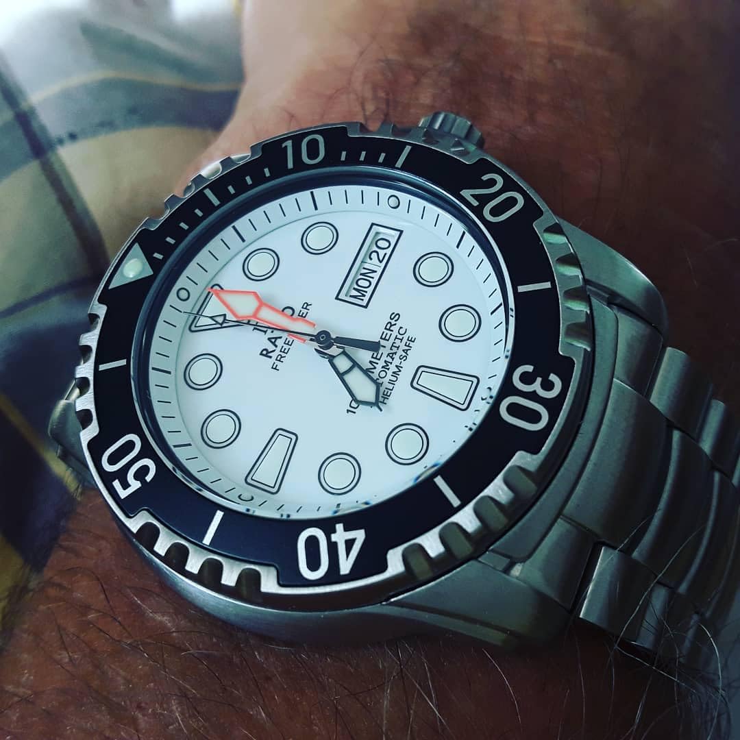Foto 5 pulgar | Reloj De Buceo Ratio Freediver Helium-safe 1000m Para Hombre, Color Blanco - Venta Internacional.