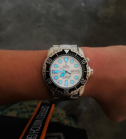 Foto 6 pulgar | Reloj De Buceo Ratio Freediver Helium-safe 1000m Para Hombre, Color Blanco - Venta Internacional.