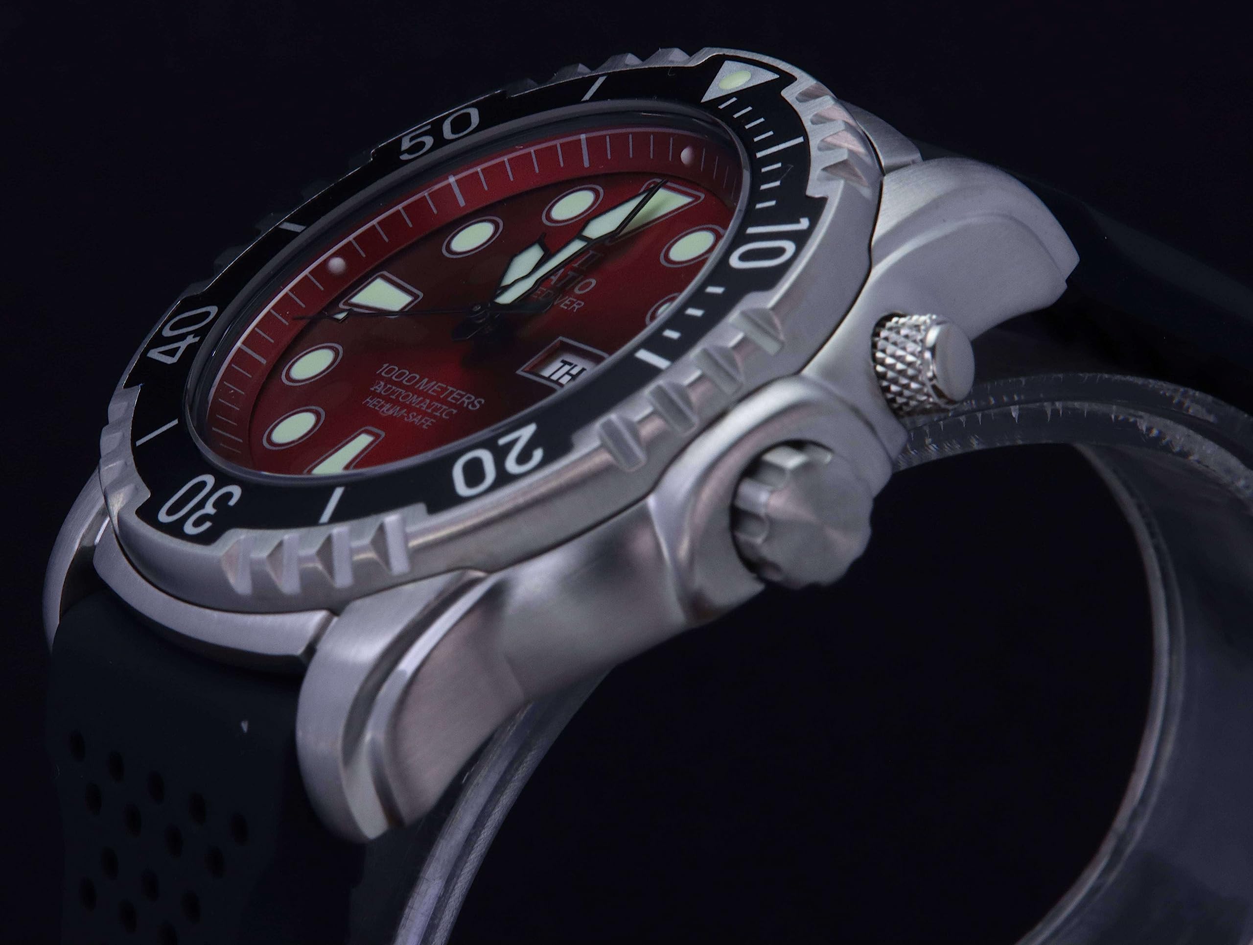 Foto 2 | Reloj De Buceo Ratio Freediver Helium-safe 1000m Para Hombre Rojo - Venta Internacional.