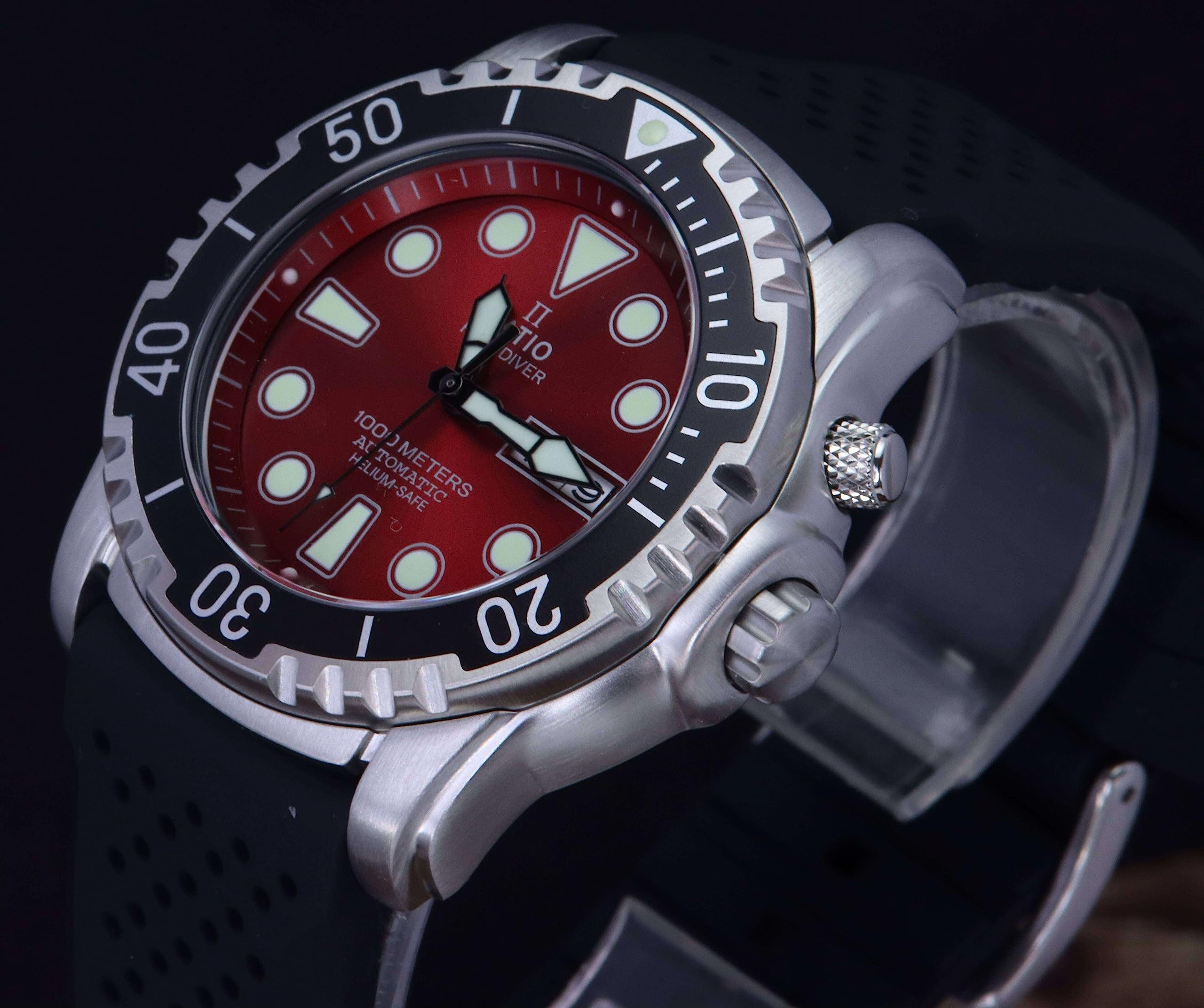 Foto 6 pulgar | Reloj De Buceo Ratio Freediver Helium-safe 1000m Para Hombre Rojo - Venta Internacional.