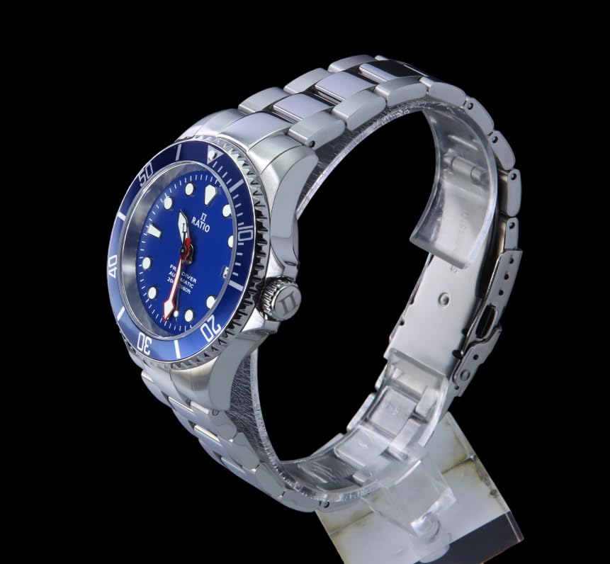 Foto 5 pulgar | Reloj Diver Ratio Freediver Con Cristal De Zafiro Resistente Al Agua Hasta 200 M - Venta Internacional.