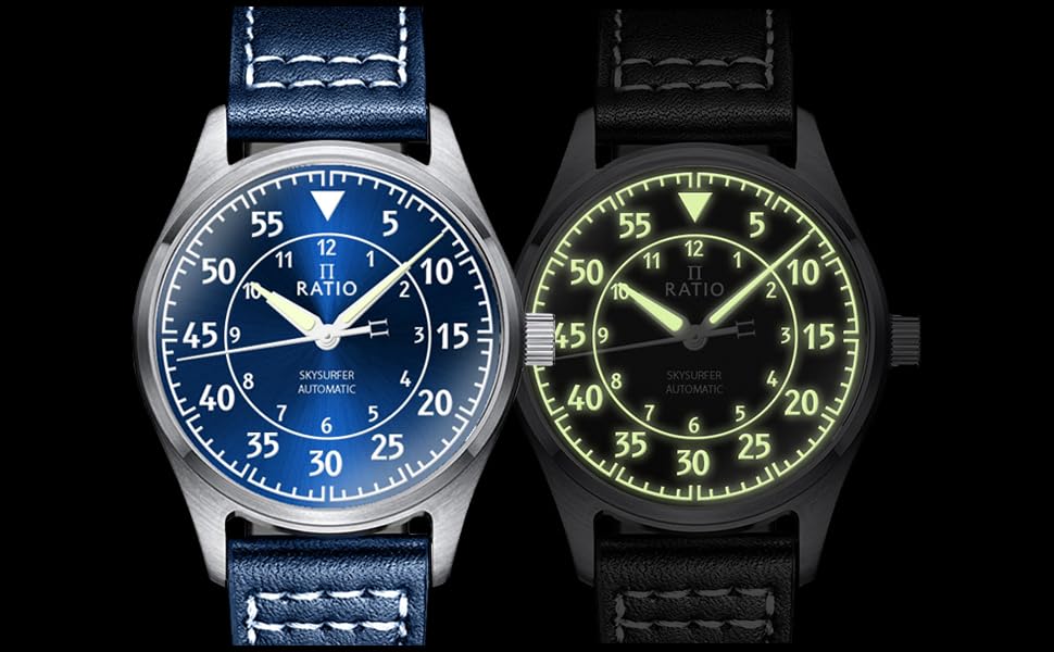 Foto 5 pulgar | Reloj Ratio Pilot Style Skysurfer Analog, 200 M, Resistente Al Agua - Venta Internacional.