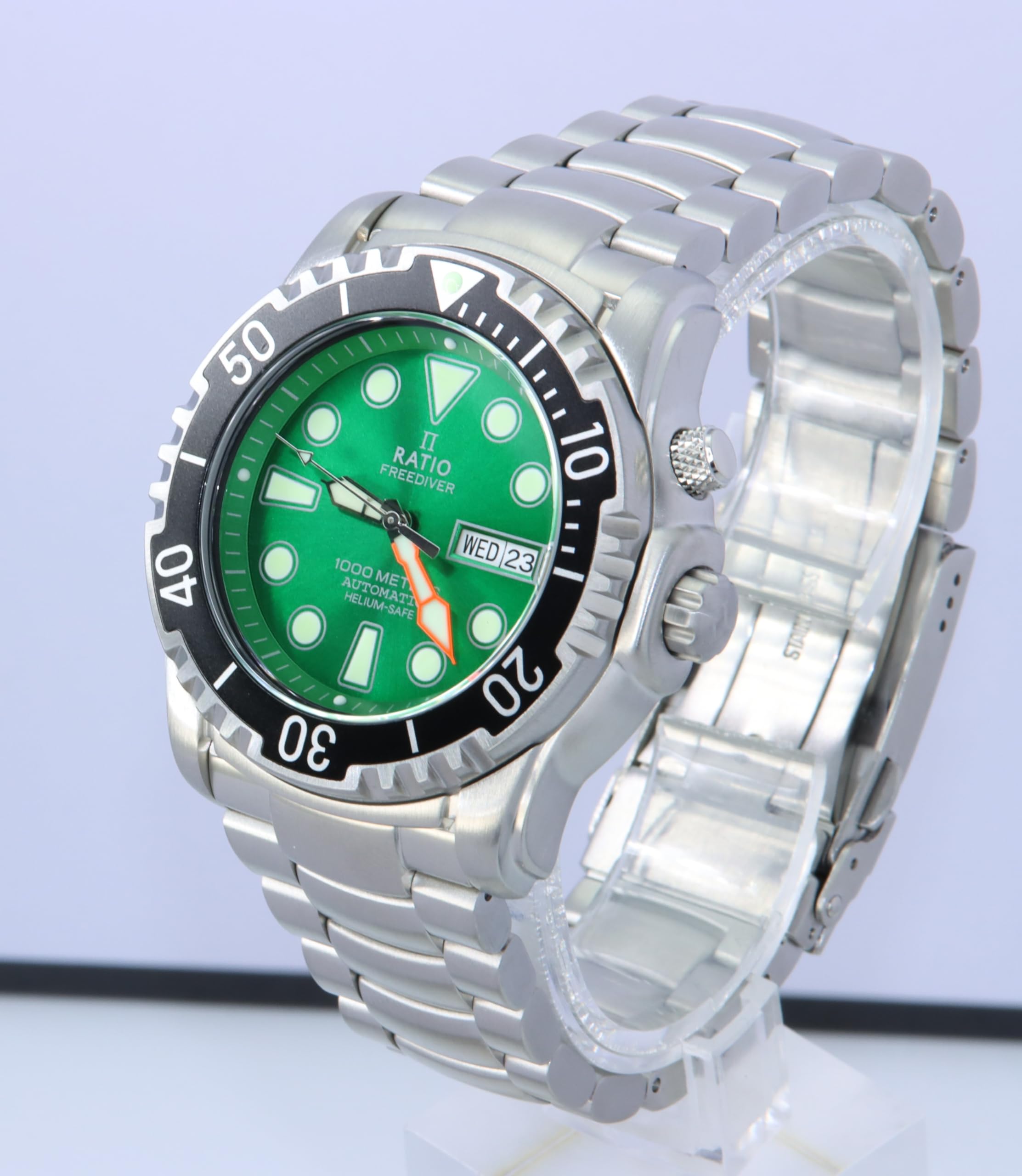 Foto 3 pulgar | Reloj De Buceo Ratio Freediver Helium-safe 1000m Para Hombre, Color Verde - Venta Internacional.