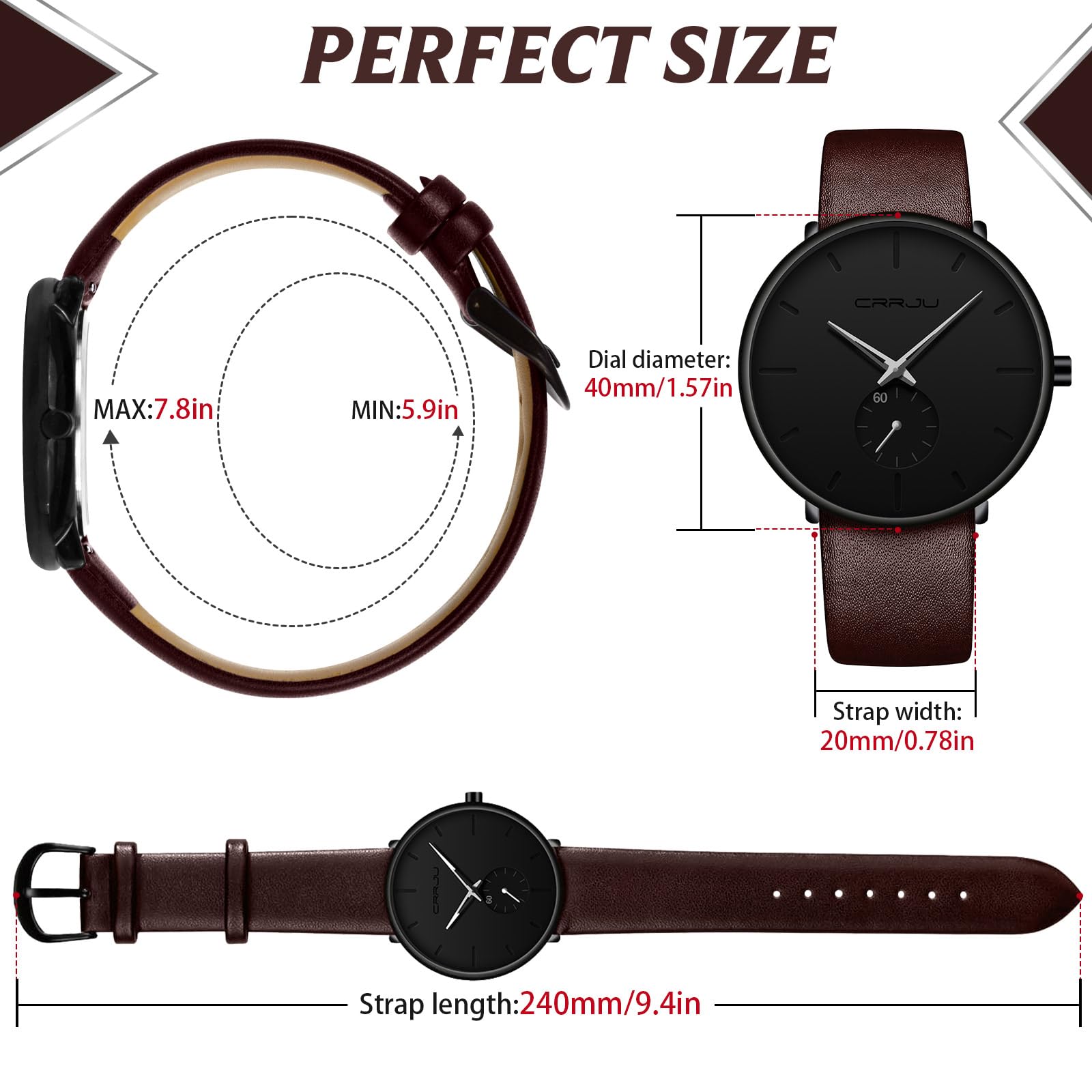 Foto 6 pulgar | Reloj Fizili, Ultradelgado Y Minimalista, Impermeable Para Hombre - Venta Internacional.