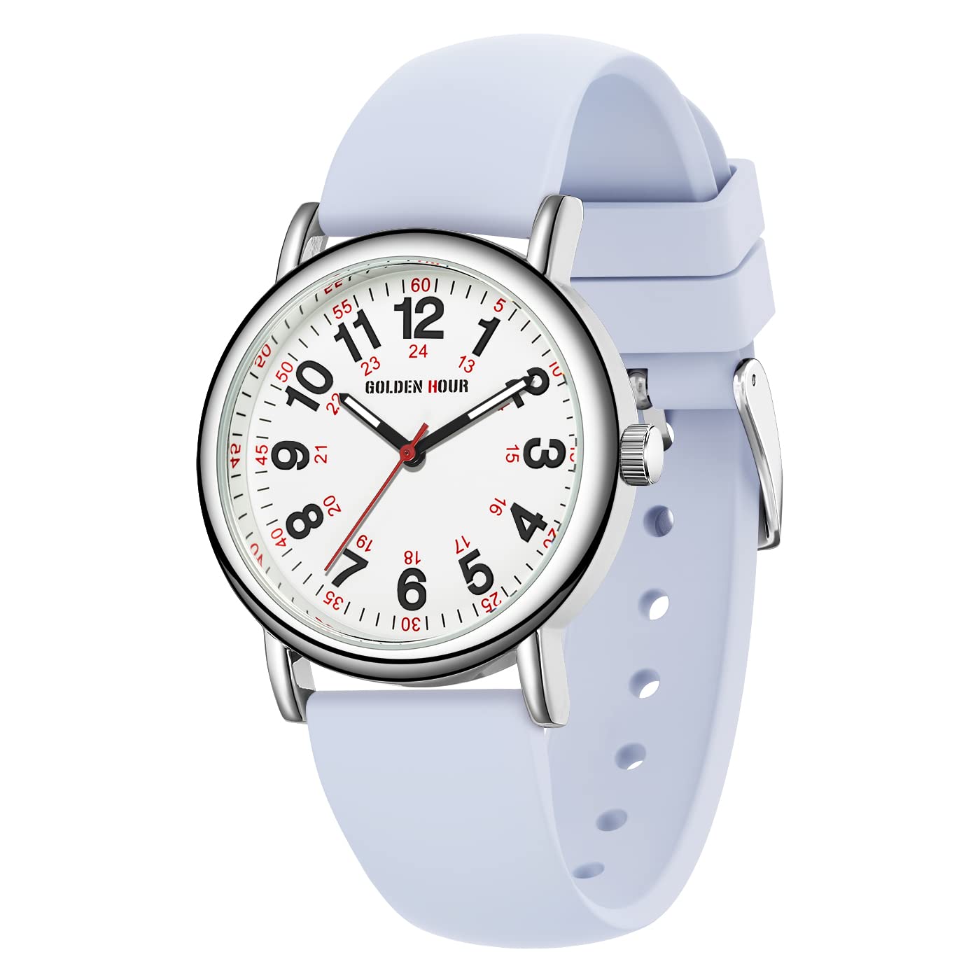 Foto 2 pulgar | Reloj De Enfermera Golden Hour Impermeable De 38 Mm Con Correa De Silicona - Venta Internacional.