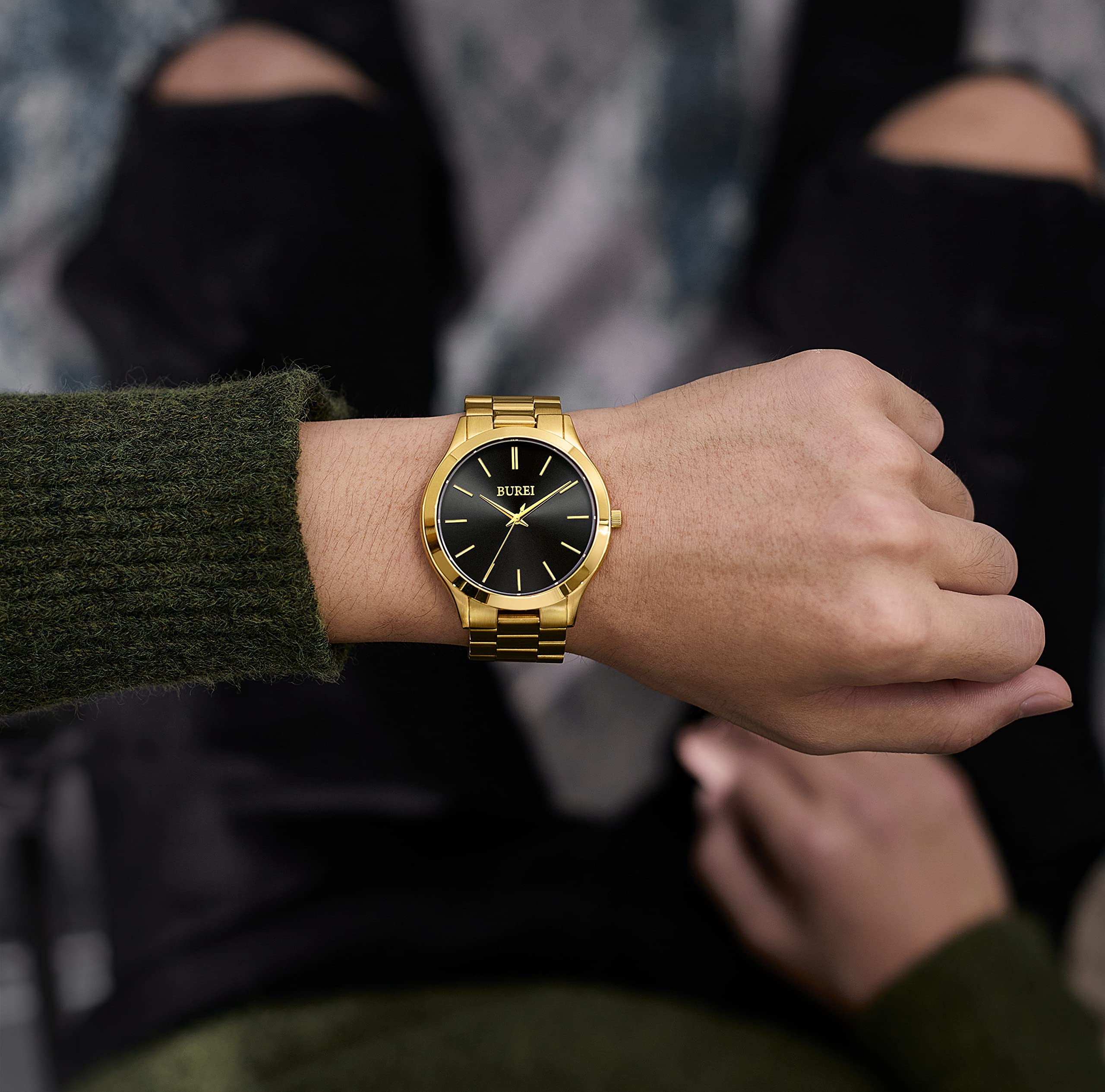 Foto 4 pulgar | Reloj Burei Fashion Analógico De Cuarzo De Acero Inoxidable Para Hombre - Venta Internacional.
