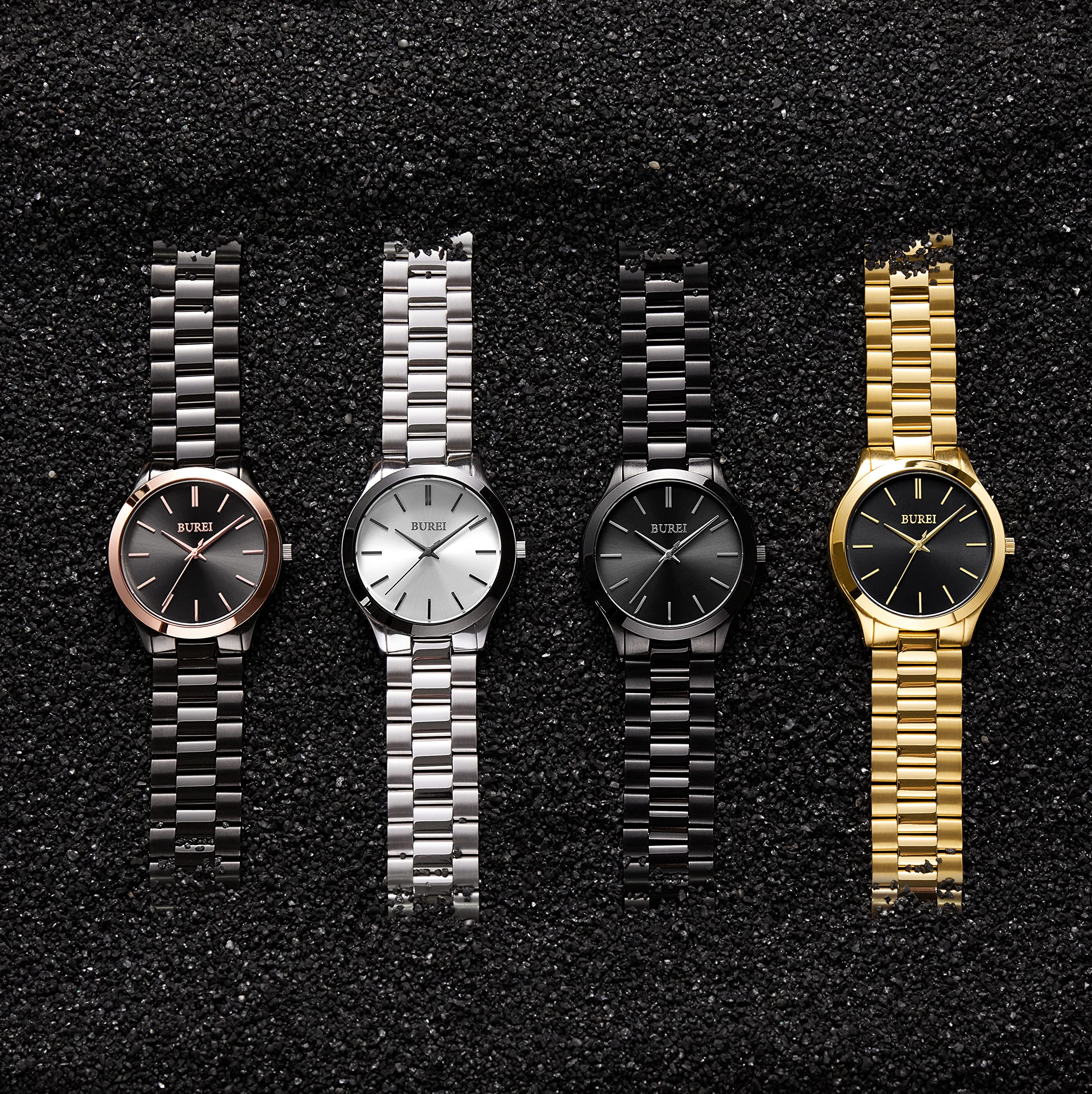 Foto 7 pulgar | Reloj Burei Fashion Analógico De Cuarzo De Acero Inoxidable Para Hombre - Venta Internacional.