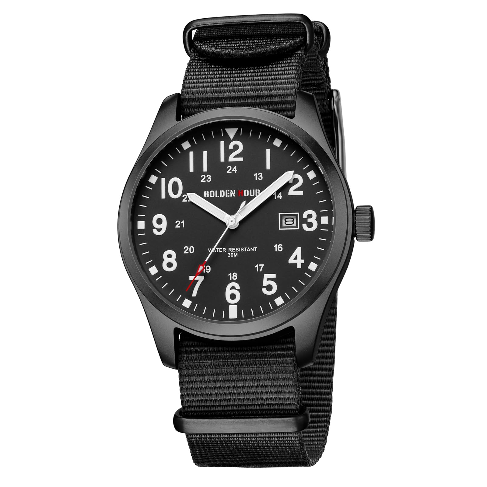 Foto 1 | Reloj Golden Hour Para Hombre Con Correa Deslizante De Nailon Y Esfera Amarilla - Venta Internacional.