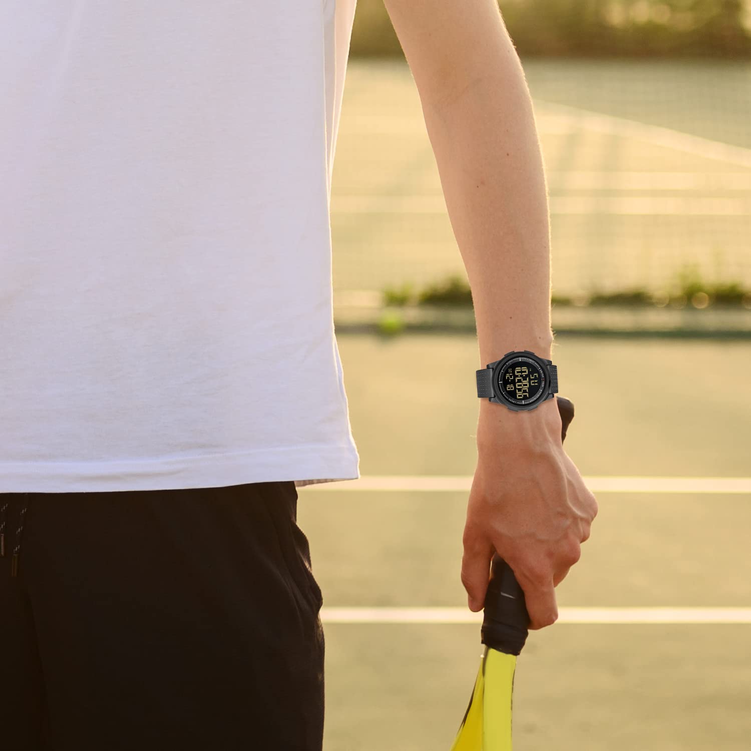 Foto 8 pulgar | Reloj Digital Ultrafino E Impermeable Golden Hour Para Hombre Y Mujer - Venta Internacional.