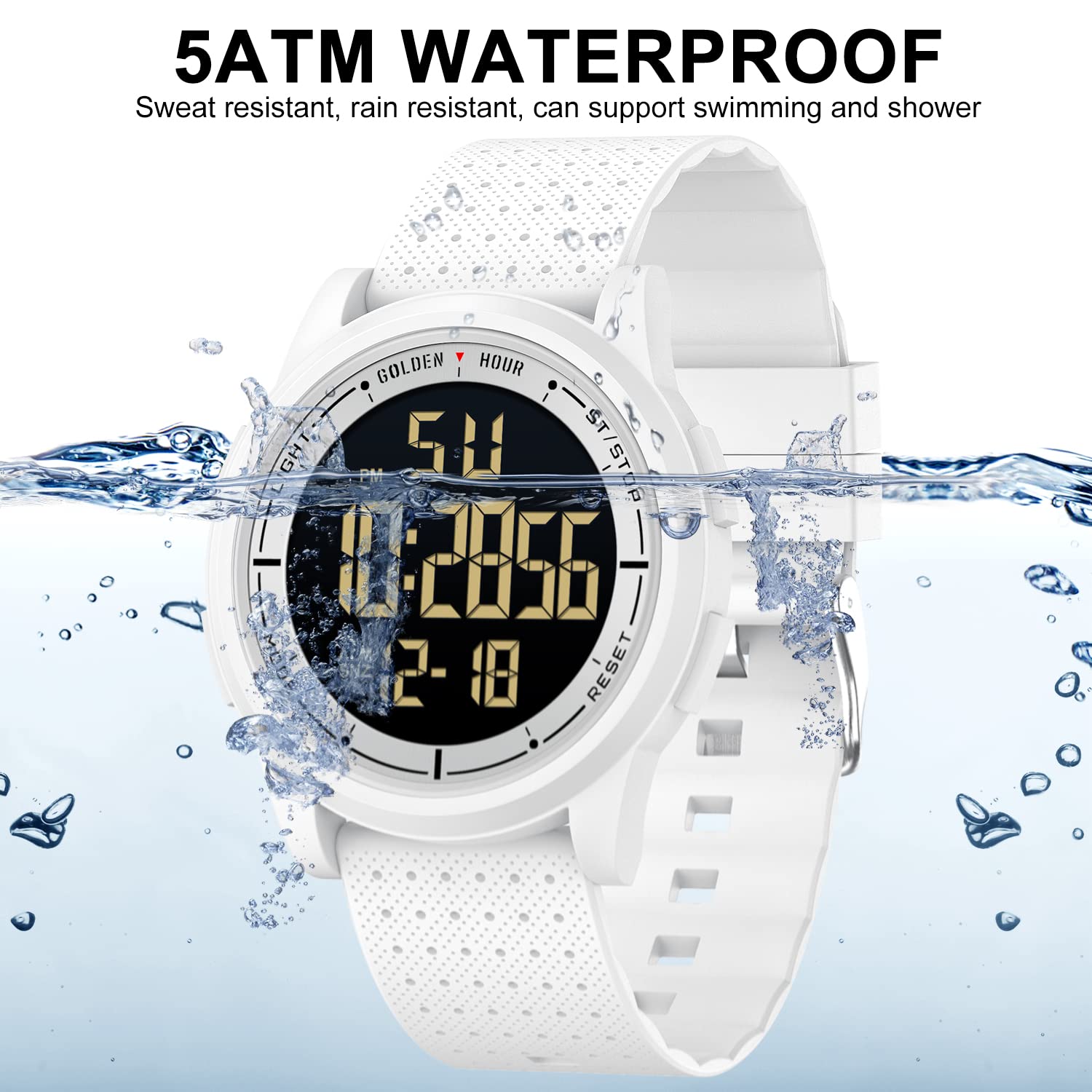 Foto 3 pulgar | Reloj Golden Hour, Ultrafino Y Minimalista, Resistente Al Agua Hasta 50 M - Venta Internacional.
