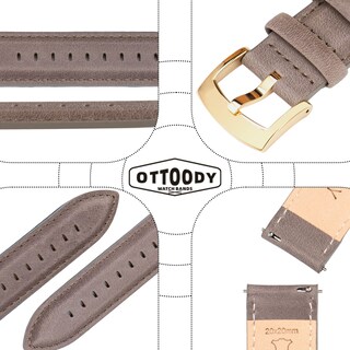 Foto 4 | Pulsera de Reloj Ottoody Leather Quick Release Top Grain 18-22 mm - Venta Internacional