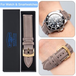 Foto 7 | Pulsera de Reloj Ottoody Leather Quick Release Top Grain 18-22 mm - Venta Internacional