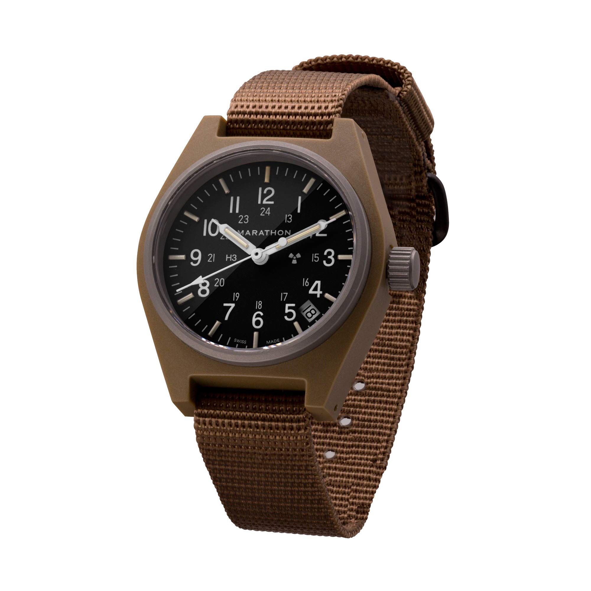 Foto 1 | Reloj Marathon De Cuarzo De Uso General De 34 Mm, Color Marrón Oscuro - Venta Internacional.