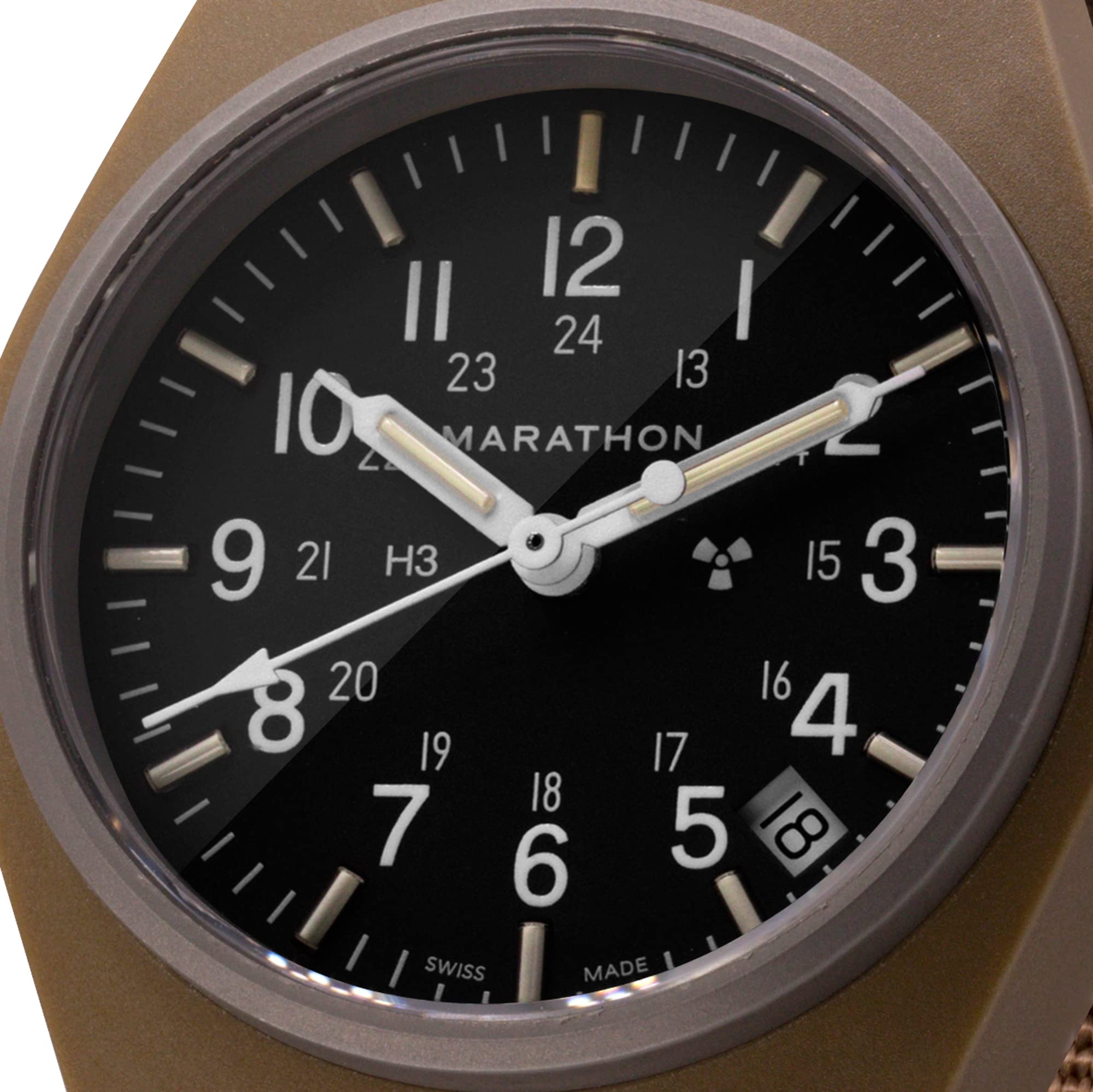 Foto 3 pulgar | Reloj Marathon De Cuarzo De Uso General De 34 Mm, Color Marrón Oscuro - Venta Internacional.