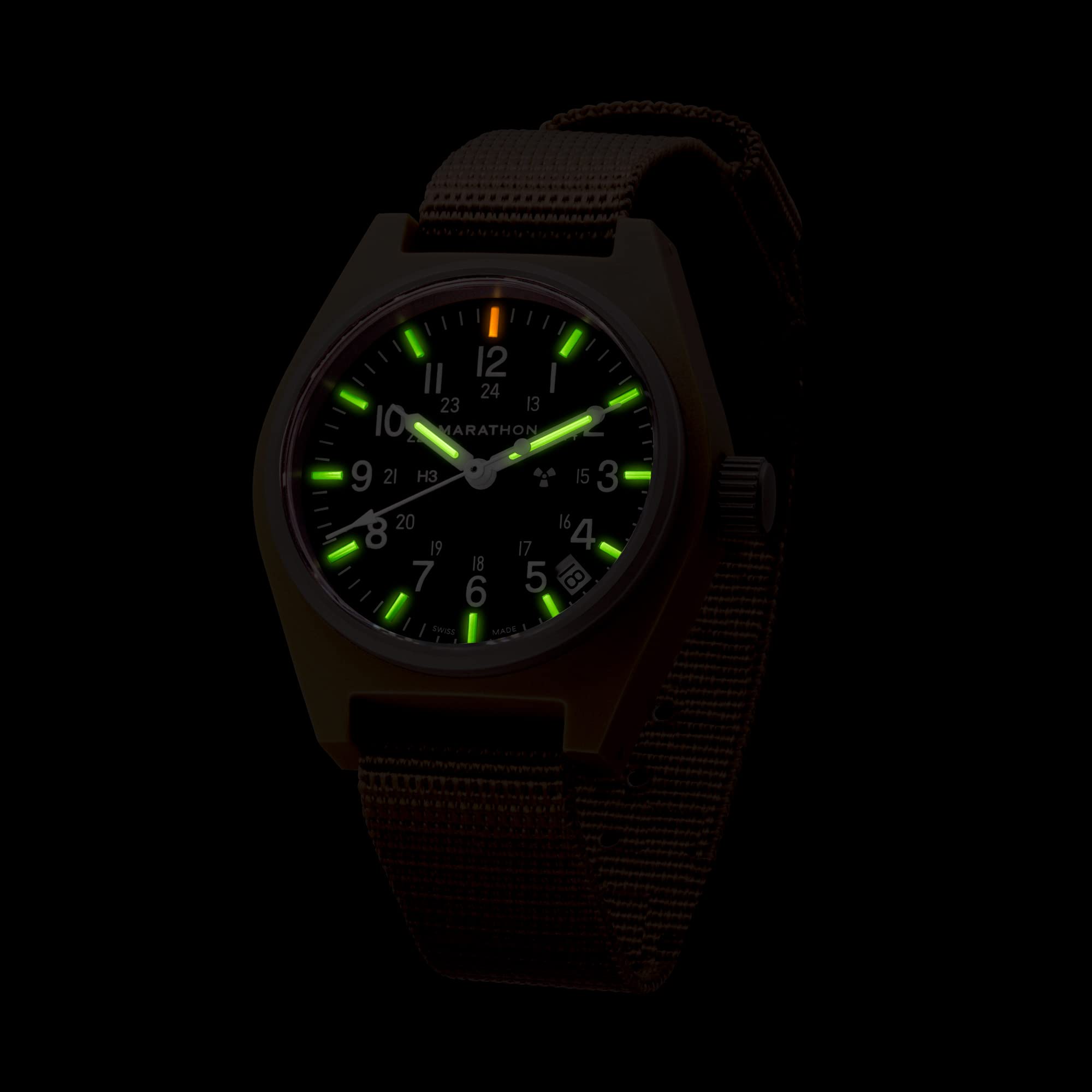 Foto 4 pulgar | Reloj Marathon De Cuarzo De Uso General De 34 Mm, Color Marrón Oscuro - Venta Internacional.