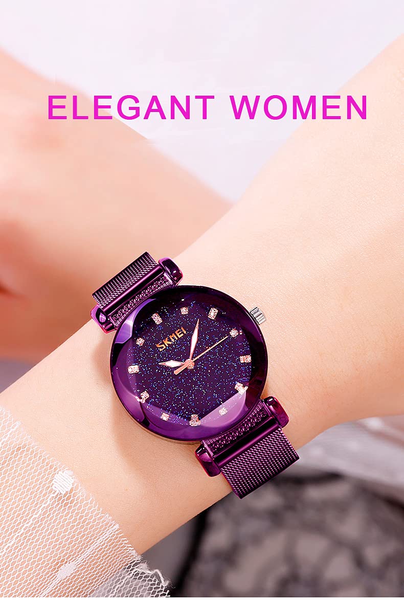 Foto 4 pulgar | Reloj Skmei Vestido De Moda Casual Impermeable Para Mujer En Oro Rosa - Venta Internacional.
