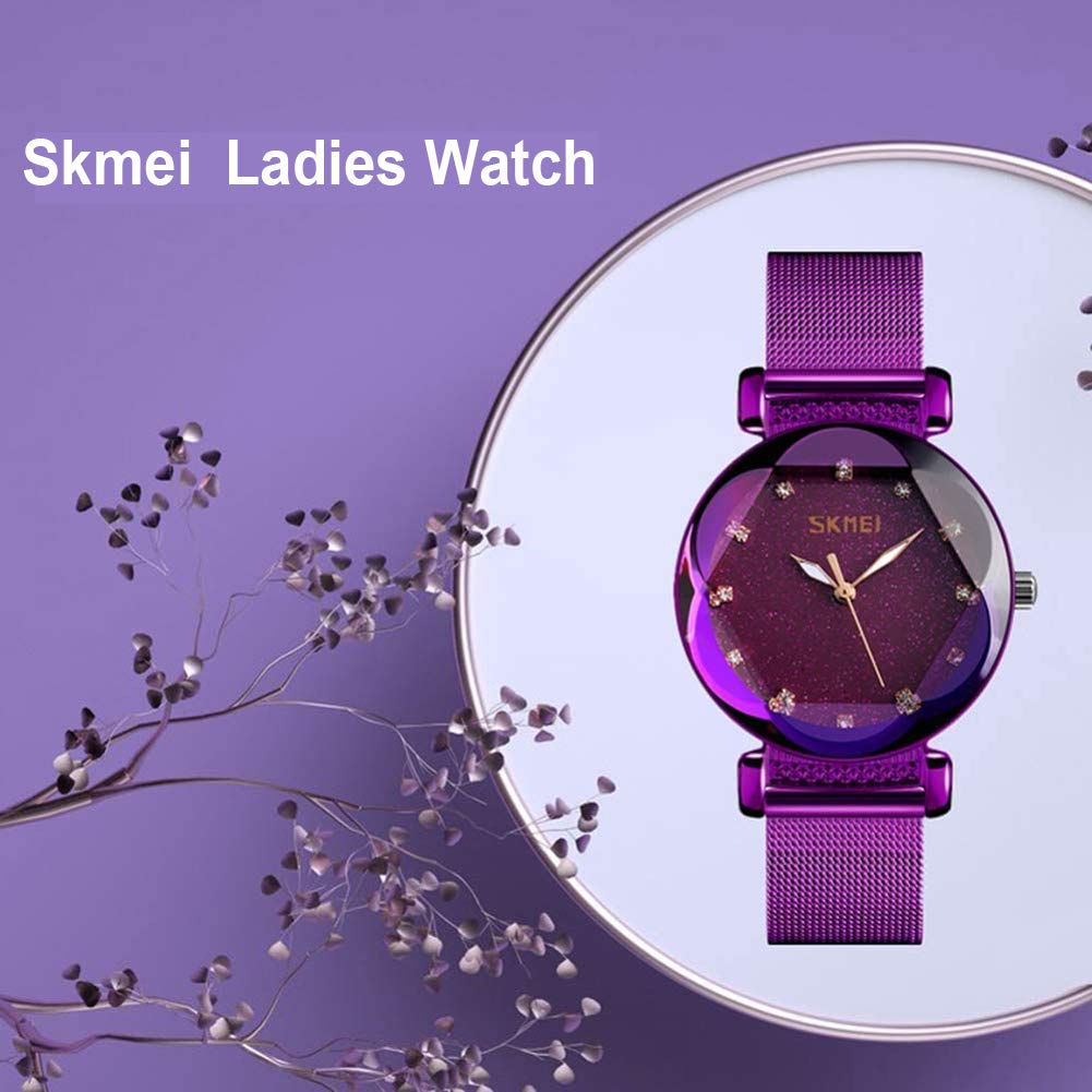 Foto 6 pulgar | Reloj Skmei Vestido De Moda Casual Impermeable Para Mujer En Oro Rosa - Venta Internacional.