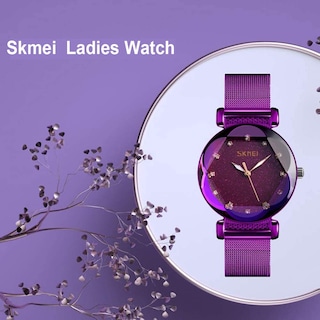 Foto 5 | Reloj Skmei Vestido De Moda Casual Impermeable Para Mujer En Oro Rosa - Venta Internacional.