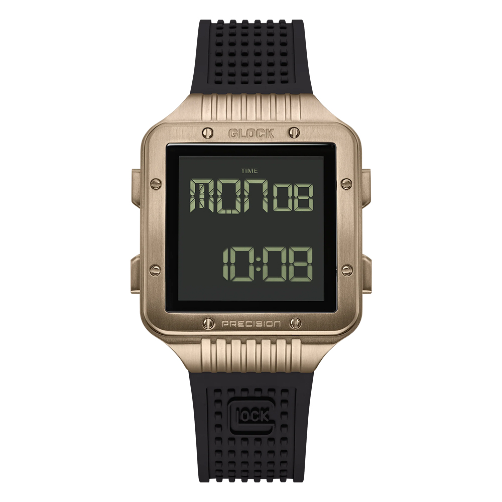 Foto 2 pulgar | Reloj Glock Precision Para Hombre Con Carcasa De Acero Caqui Y Correa Negra - Venta Internacional.