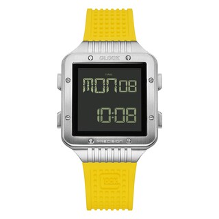 Foto 1 | Reloj Glock Precision Para Hombre Con Caja De Acero Plateado Y Correa Amarilla - Venta Internacional.
