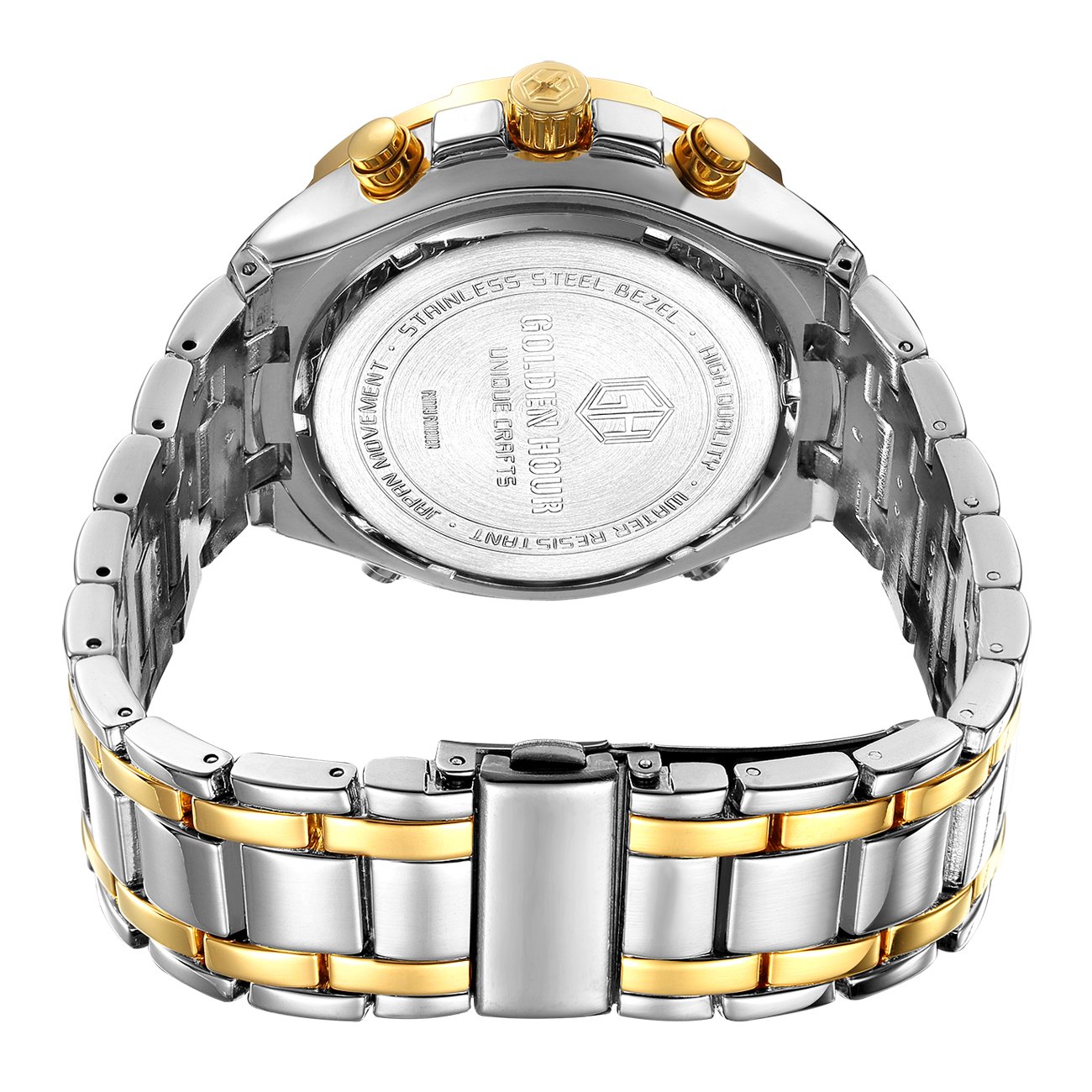 Foto 7 pulgar | Reloj Golden Hour De Lujo De Acero Inoxidable Analógico Digital Para Hombre A Prueba De Agua - Venta Internacional.