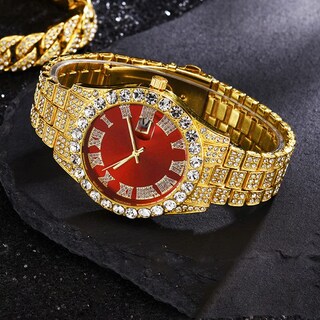 Foto 5 | Reloj Hunruy Hip Hop Iced-out Bling Diamond Luxury Para Hombre - Venta Internacional.