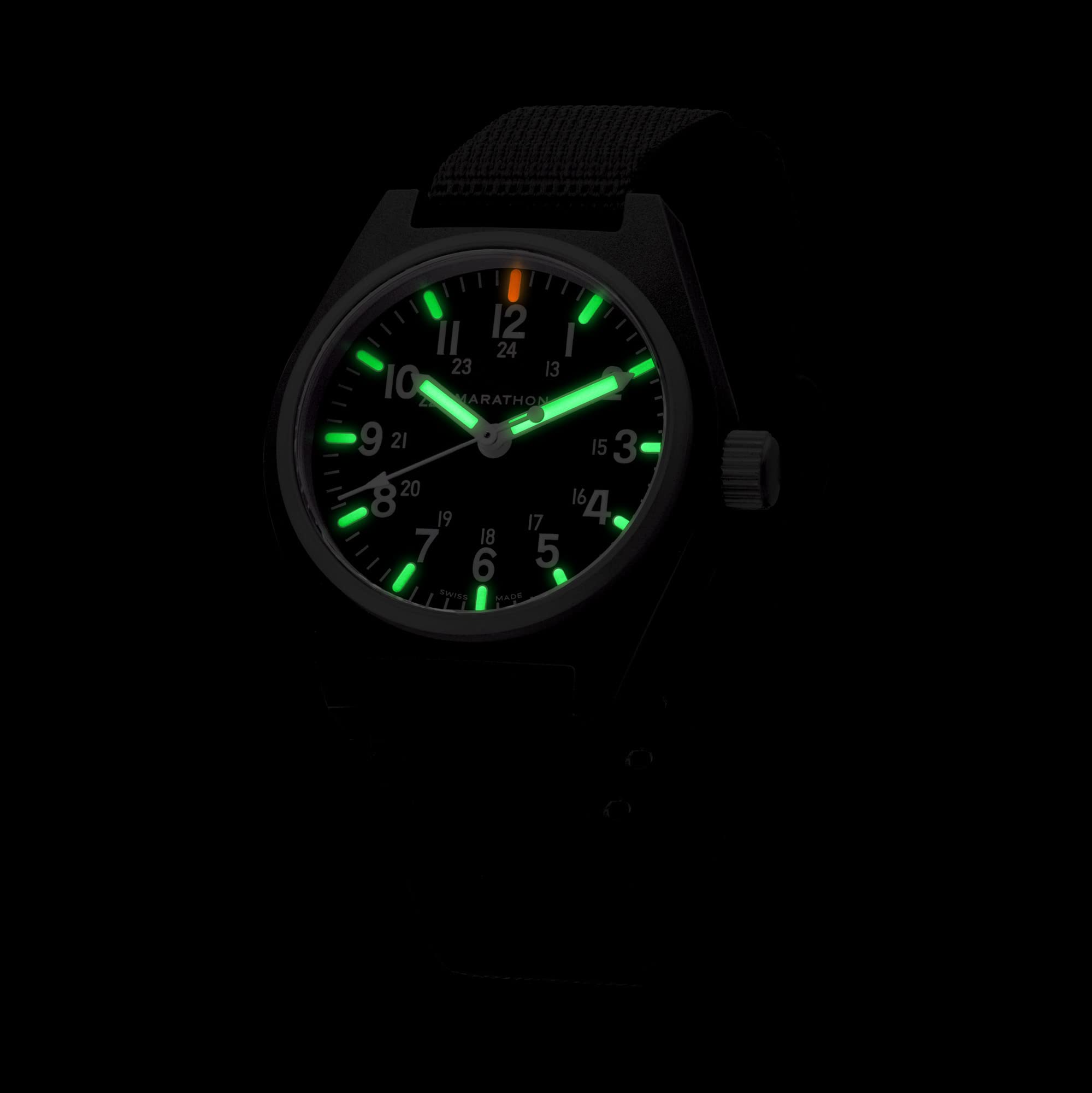 Foto 5 pulgar | Reloj Marathon De Cuarzo De Uso General De 34 Mm Negro Con Nailon St - Venta Internacional.