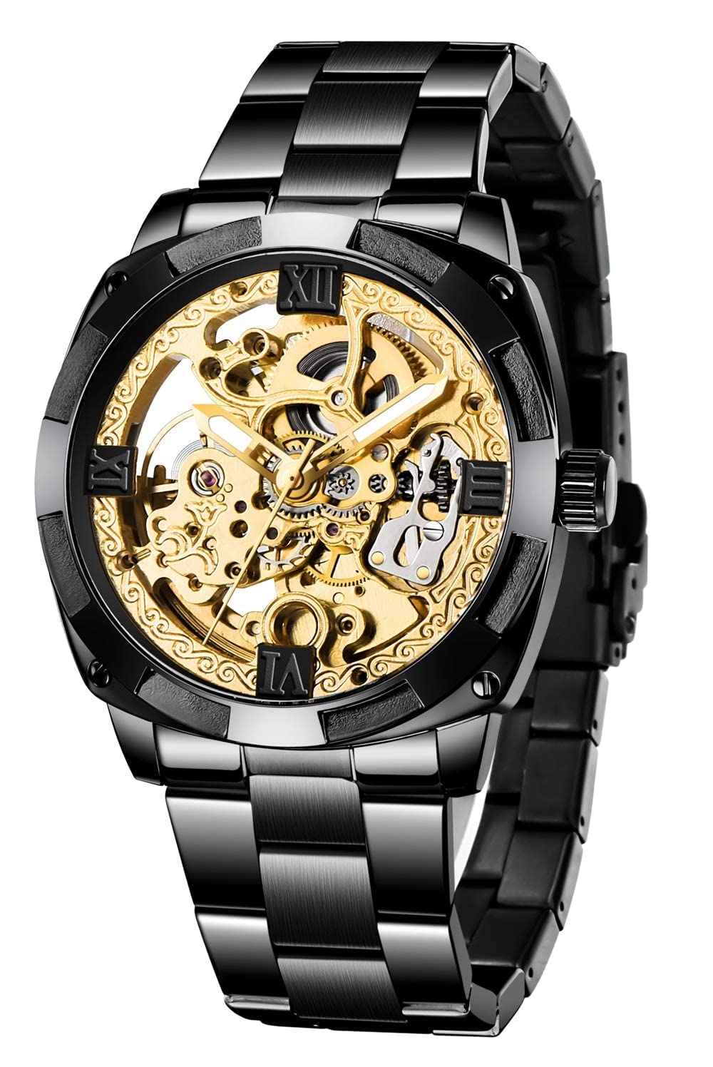Foto 1 | Reloj Mecánico Tiong Skeleton De Acero Inoxidable Para Hombre - Venta Internacional.