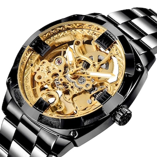 Foto 2 | Reloj Mecánico Tiong Skeleton De Acero Inoxidable Para Hombre - Venta Internacional.