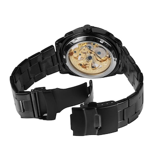 Foto 3 | Reloj Mecánico Tiong Skeleton De Acero Inoxidable Para Hombre - Venta Internacional.