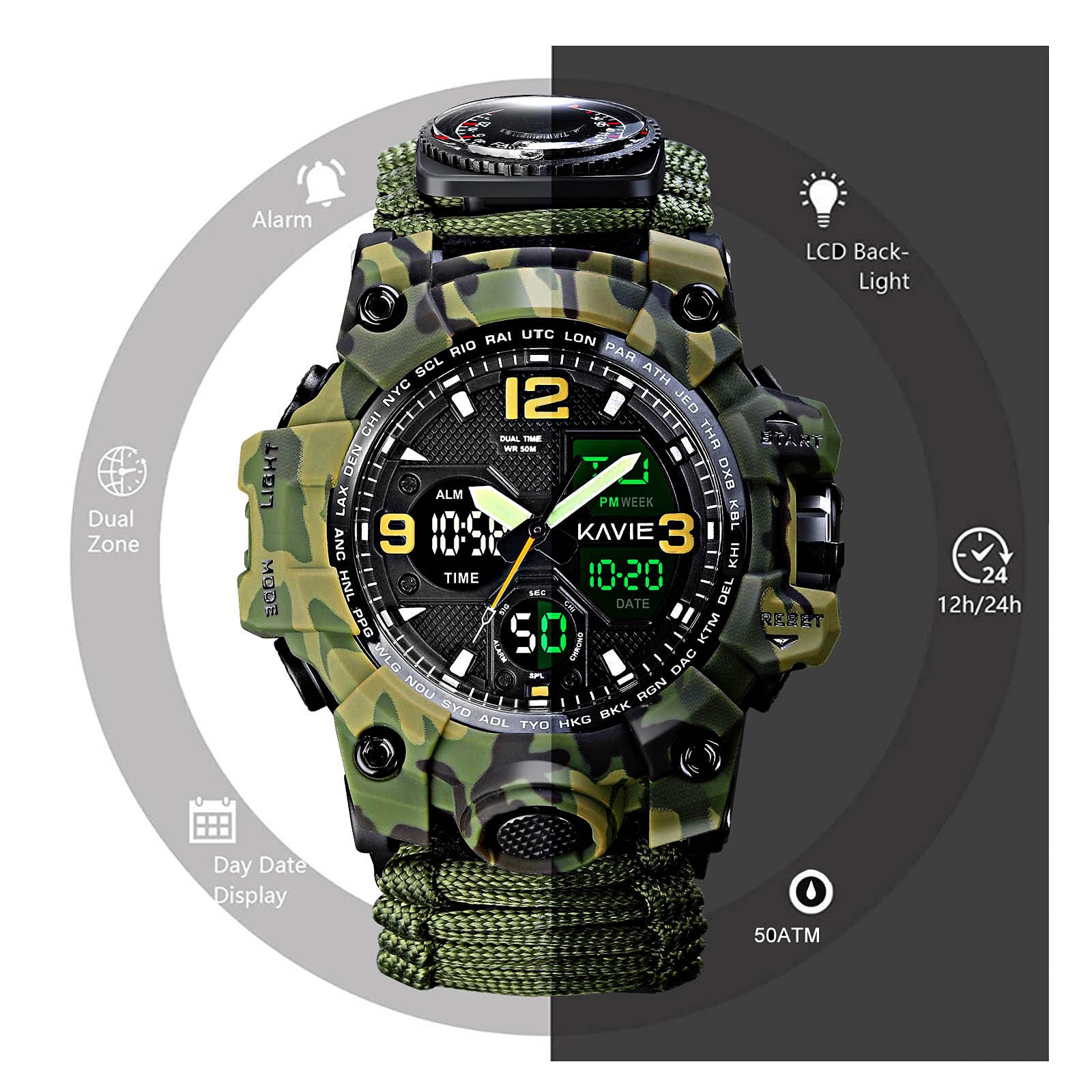 Foto 3 pulgar | Mira Kavie, Táctica Militar, Digital, 23 En 1, De Supervivencia Para Hombre - Venta Internacional.
