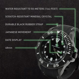 Foto 4 | Reloj Smith & Wesson Scout Con Correa De Caucho De 48 Mm Para Hombre - Venta Internacional.