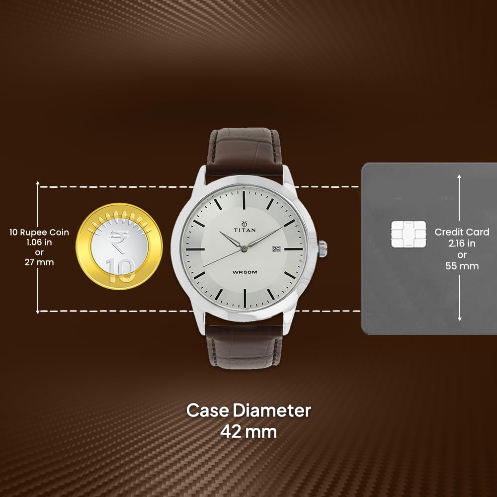 Foto 6 | Reloj Titan Otoño-invierno 19 Con Esfera Analógica Plateada Para Hombre - Venta Internacional.