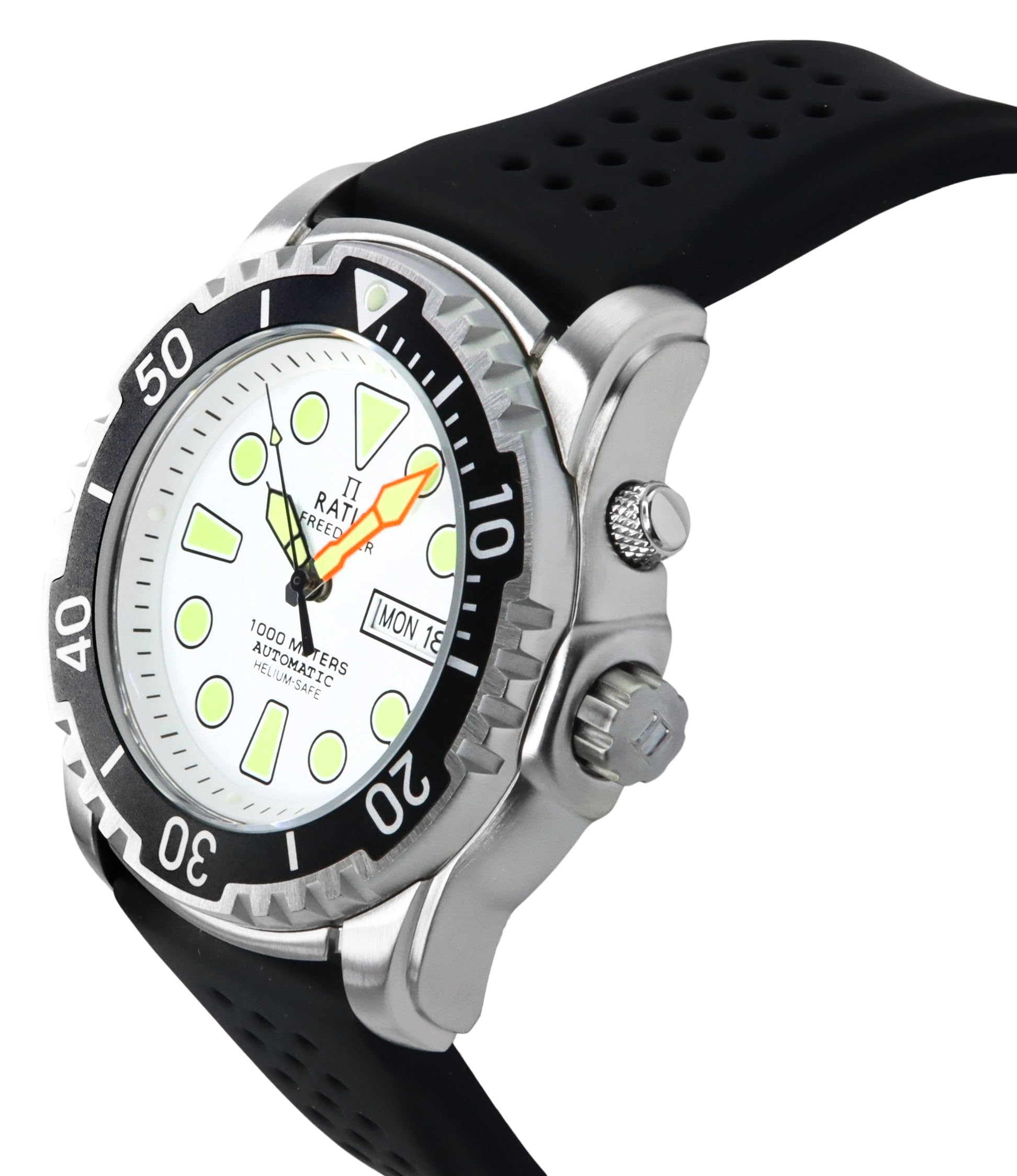 Foto 3 pulgar | Reloj De Buceo Ratio Freediver Helium-safe 1000m Para Hombre, Color Blanco - Venta Internacional.