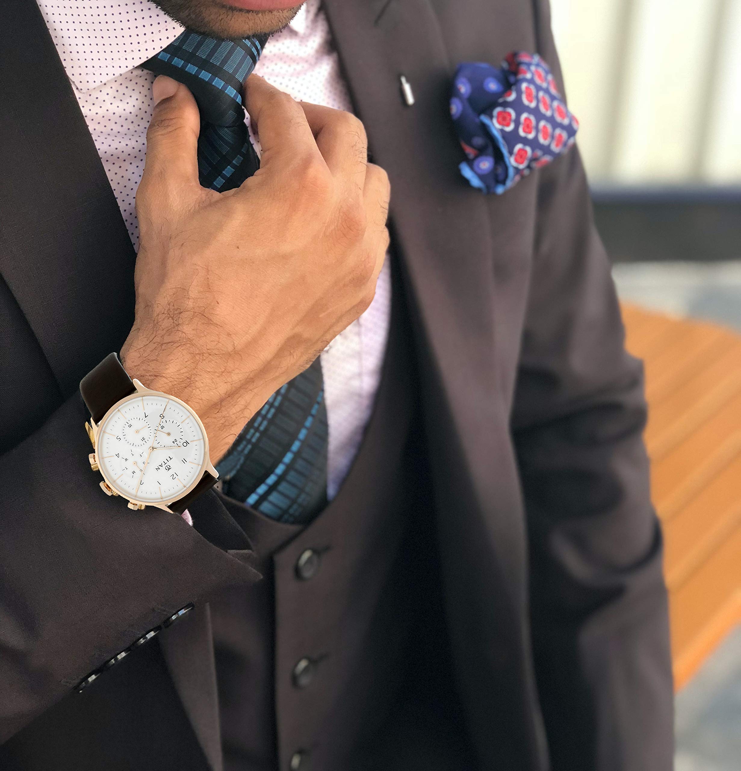 Foto 5 pulgar | Reloj Titan para Hombre Workwear On Trend Marrón - Venta Internacional