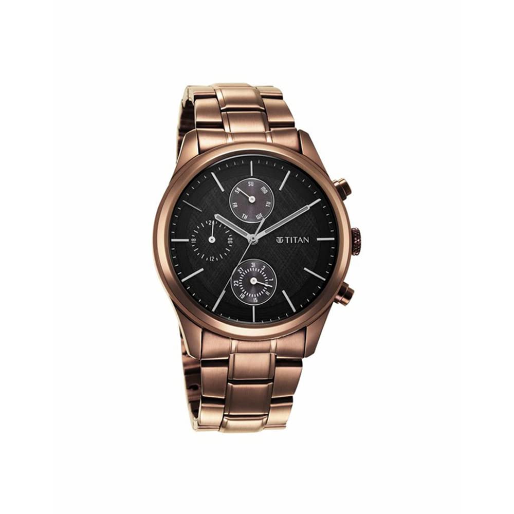 Foto 6 pulgar | Reloj Titan para Hombre 1805QM04 Marrón - Venta Internacional