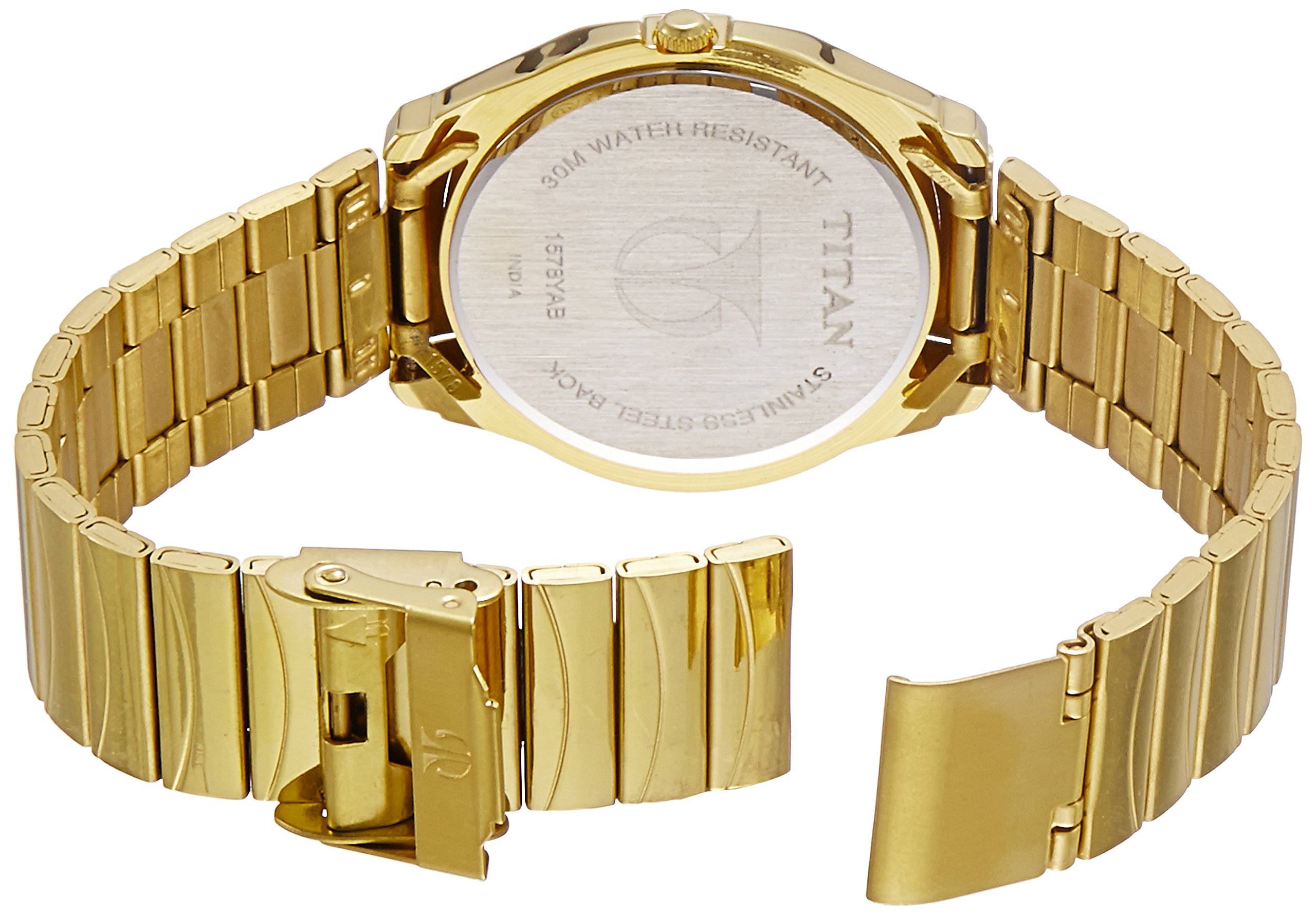 Foto 3 pulgar | Reloj Titan para Hombre NE1578YM05 Dorado - Venta Internacional
